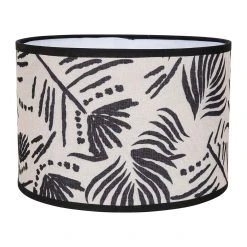 SEMA DESIGN Abat Jour En Lin D30cm Naturel Et Noir - Bronze