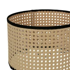 SEMA DESIGN Abat Jour En Canage D28cm Naturel Et Noir - Solor -Sema Design Boutique 75282 DET02 WEB