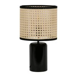 SEMA DESIGN Lampe à Pose Cannage H35.5cm Noir - Solor