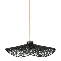SEMA DESIGN Suspension En Corde De Papier Et Fer D71cm Noir - Calyp