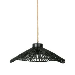 SEMA DESIGN Suspension En Corde De Papier Et Fer D50cm Noir - Calyp