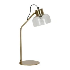 SEMA DESIGN Lampe Design En Fer H54cm Doré Et Verre - Courba