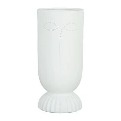 SEMA DESIGN Lampe En Porcelaine Visage Blanche H24cme - Arty