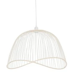 SEMA DESIGN Suspension En Fer Et Rotin H38cm Blanc - Filen