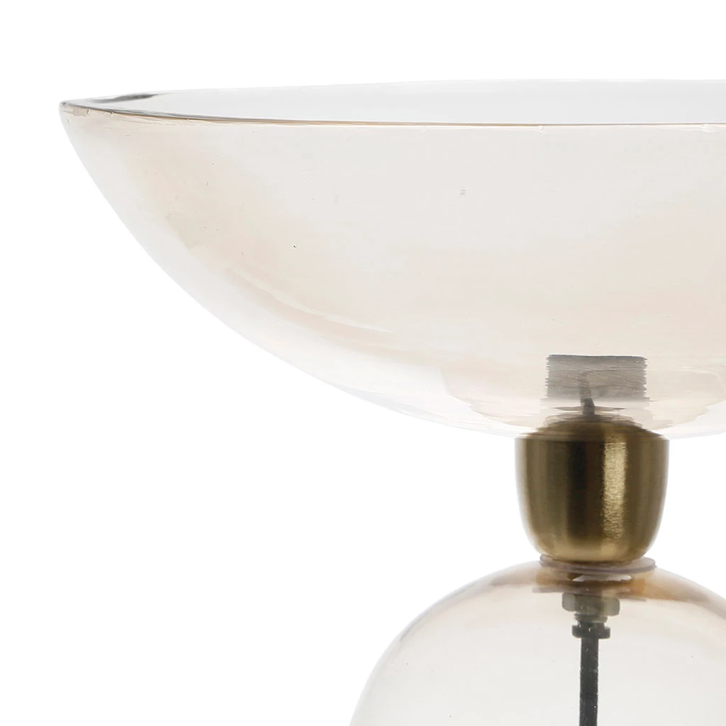 SEMA DESIGN Lampe Ronde En Verre H33.5cm Ambre - Champart 5 SEMA DESIGN Lampe Ronde En Verre H33.5cm Ambre - Champart – Image 3