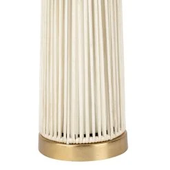 SEMA DESIGN Lampe En Fer Et Nylon H58cm Blanche Et Dorée - Champart -Sema Design Boutique 76802 DET02 WEB