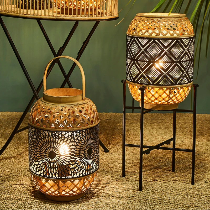 SEMA DESIGN Lampe Lanterne Sur Pied Losange Noir 5 SEMA DESIGN Lampe Lanterne Sur Pied Losange Noir – Image 3