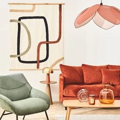 SEMA DESIGN Suspension Japandi En Lin D110cm Brun -Sema Design Boutique 8fecb amb hd fds cat23 5177