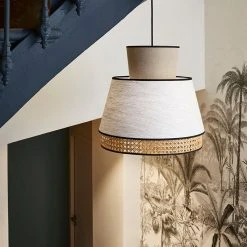 Market Set Suspension En Lin Lavé Et Cannage H37.5cm Nude - Singapour -Sema Design Boutique e6c85 623123 frn03 web