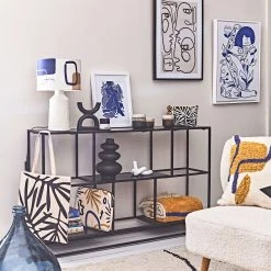 SEMA DESIGN Abat Jour En Coton Bleu D30cm - Arty Folk -Sema Design Boutique eb621 amb 202205 photo3860 fdsjour31446